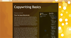 Desktop Screenshot of copywritingbasics.blogspot.com