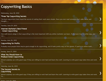 Tablet Screenshot of copywritingbasics.blogspot.com