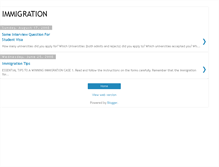 Tablet Screenshot of immigrationsuccess.blogspot.com