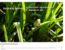Tablet Screenshot of basicallygreen.blogspot.com