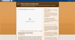 Desktop Screenshot of pennystockinvestingtips.blogspot.com