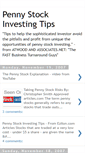 Mobile Screenshot of pennystockinvestingtips.blogspot.com