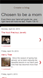 Mobile Screenshot of chosen2bamom.blogspot.com