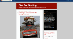 Desktop Screenshot of fiveforsmiting.blogspot.com
