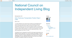 Desktop Screenshot of nationalcouncilonindependentliving.blogspot.com