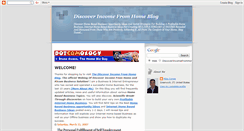 Desktop Screenshot of discoverincomefromhome.blogspot.com