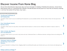 Tablet Screenshot of discoverincomefromhome.blogspot.com