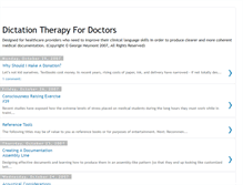 Tablet Screenshot of dictationtherapyfordoctors.blogspot.com