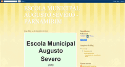 Desktop Screenshot of escolamunicipalaugustosevero.blogspot.com