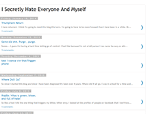 Tablet Screenshot of isecretlyhateeveryoneandmyself.blogspot.com