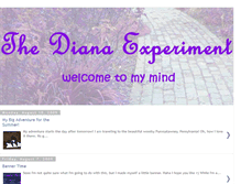 Tablet Screenshot of dianaexperiment.blogspot.com