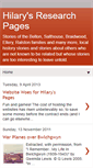 Mobile Screenshot of hilarysfamilyhistoryresearchpages.blogspot.com