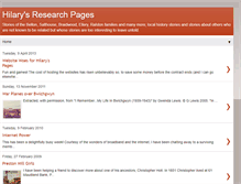Tablet Screenshot of hilarysfamilyhistoryresearchpages.blogspot.com