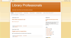 Desktop Screenshot of libraryprofessionals.blogspot.com