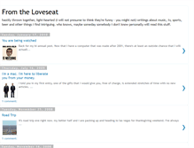 Tablet Screenshot of fromtheloveseat.blogspot.com