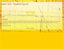 Tablet Screenshot of anitasa2zspaghettisquash.blogspot.com