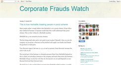 Desktop Screenshot of corporatefraudswatch.blogspot.com