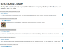 Tablet Screenshot of burlingtonlibrary.blogspot.com