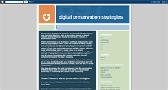 Desktop Screenshot of digitalpreservationstrategies.blogspot.com