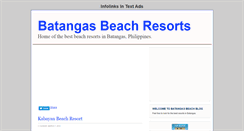 Desktop Screenshot of batangasbeach.blogspot.com