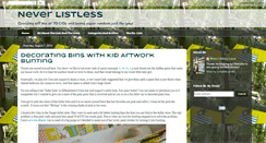 Desktop Screenshot of neverlistless.blogspot.com