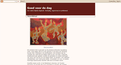 Desktop Screenshot of goedvoordedag.blogspot.com