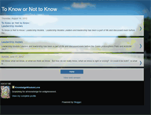 Tablet Screenshot of knowledgeornotknowledge.blogspot.com