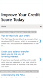 Mobile Screenshot of improveyourcreditscoretoday.blogspot.com