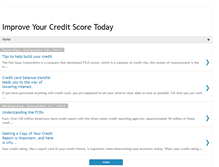 Tablet Screenshot of improveyourcreditscoretoday.blogspot.com