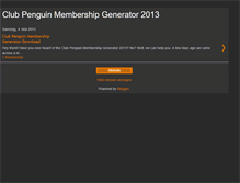 Tablet Screenshot of eclubpenguinmembershipgenerator.blogspot.com