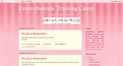 Desktop Screenshot of contortioniststrainingcamp.blogspot.com