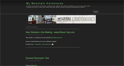 Desktop Screenshot of mymountainadventures.blogspot.com