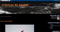 Desktop Screenshot of cronicasdeaquem.blogspot.com
