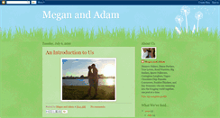Desktop Screenshot of meganandadam.blogspot.com