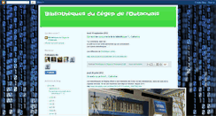 Desktop Screenshot of bibcegepoutaouais.blogspot.com