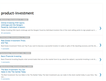 Tablet Screenshot of product-investment.blogspot.com