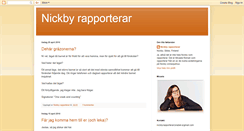 Desktop Screenshot of nickbyrapporterar.blogspot.com