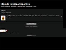 Tablet Screenshot of blognutricaoesportiva.blogspot.com