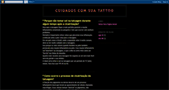 Desktop Screenshot of cuidadoscomsuatattoo.blogspot.com