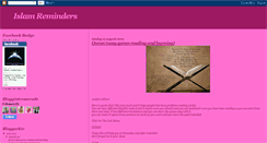 Desktop Screenshot of islamreminders.blogspot.com