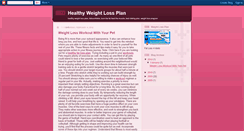 Desktop Screenshot of healthy-weight-loss-plan-4-beginners.blogspot.com