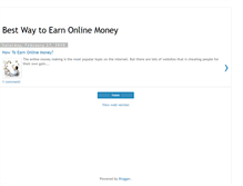 Tablet Screenshot of bestwaytoearnonlinemoney.blogspot.com