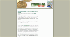 Desktop Screenshot of internet-millions-scam.blogspot.com
