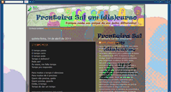 Desktop Screenshot of fronteirasulemdiscurso.blogspot.com