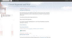 Desktop Screenshot of coverthypnosisnlp.blogspot.com