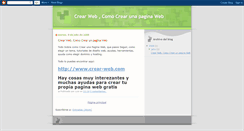 Desktop Screenshot of crear-pagina-web-gratis.blogspot.com