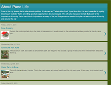 Tablet Screenshot of aboutpunelife.blogspot.com
