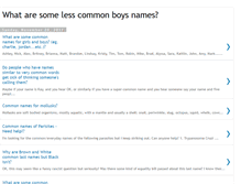 Tablet Screenshot of common-boys-names.blogspot.com