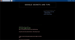 Desktop Screenshot of googlesecretsandtips.blogspot.com