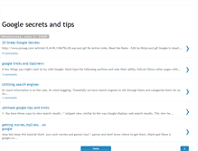 Tablet Screenshot of googlesecretsandtips.blogspot.com